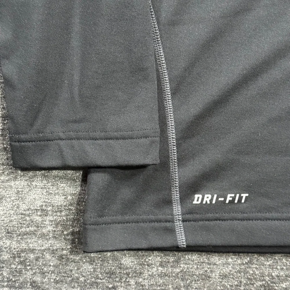 Nike Pro Combat Dri-FIT Mens XL Fitted Mock Neck Long Sleeve Shirt Black Grey